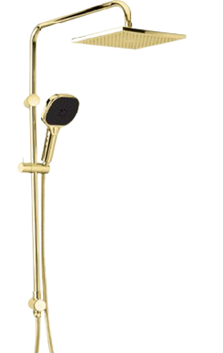 DUAL SHOWER SYSTEM SQUARE L-GOLD(RAK48043.GD1)