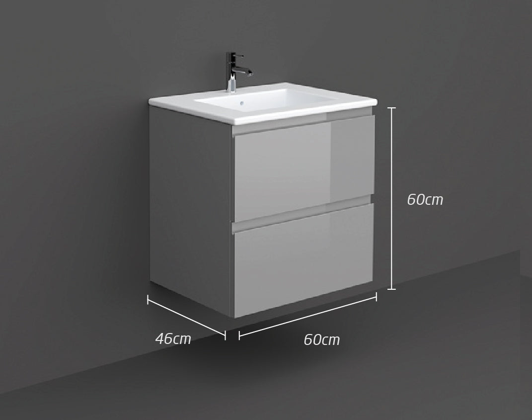RAK JOYWH060UGY 60CM WALL HUNG VANITY UNIT URBAN GREY