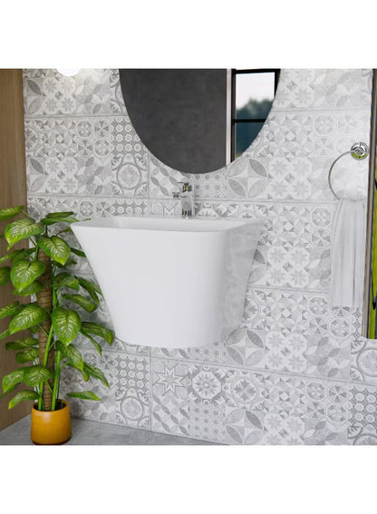 Saudi Ceramics (121490131010020) MIRAGE WB 1H W/HUNG ORYX WHITE-PC