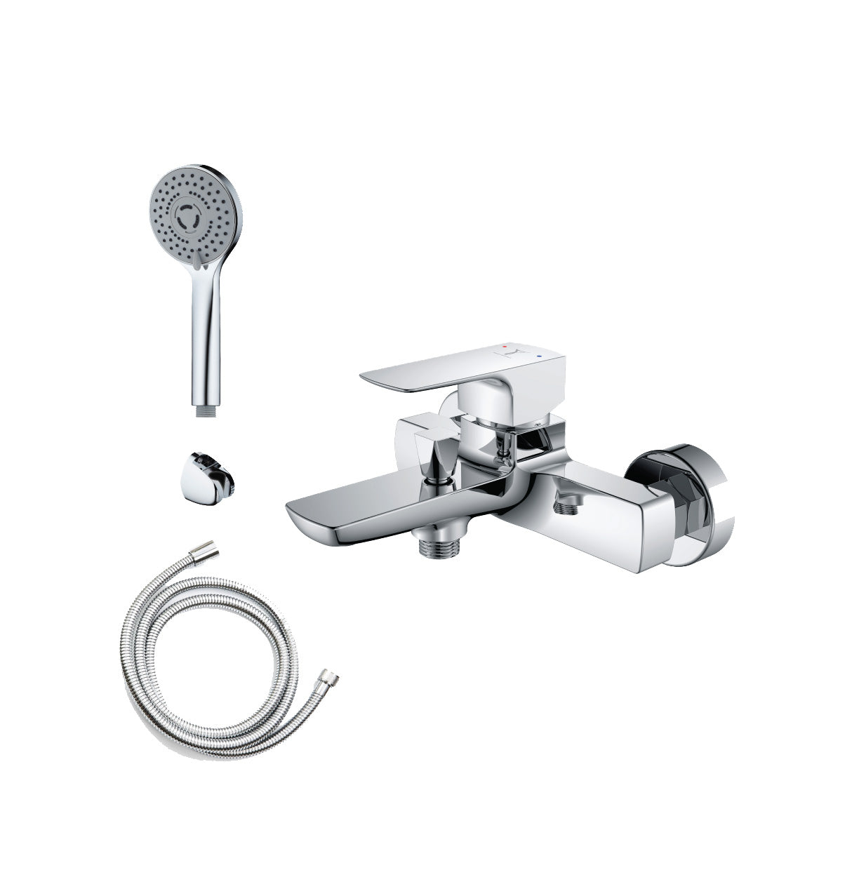 Saudi Ceramics (180101010152005) CUBIST BATH MIXER WITH HAND SHOWER