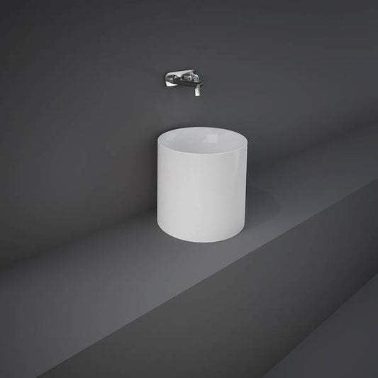 RAK ROUND COUNTER TOP SINK 360X360 WHITE(PETCT13400AWHA)