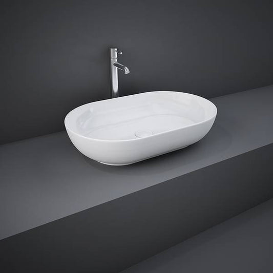RAK FEELING OVAL SINK (55CM) C/TOP WHITE (FEECT5500AWHA)