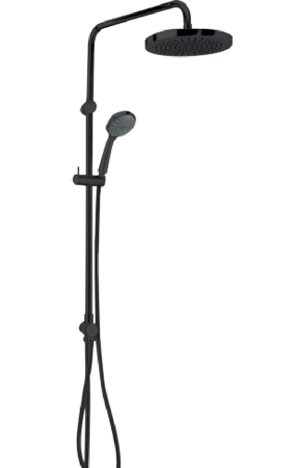 DUAL SHOWER SYSTEM ROUND L-BLACK(RAK48042.BK2)