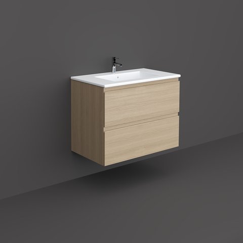 RAK JOYWHO80SOK 80CM WALL HUNG VANITY UNIT SCANDI OAK