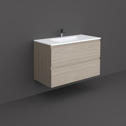RAK JOYWH100EGY 100CM WALL HUNG VANITY UNIT GREY ELM