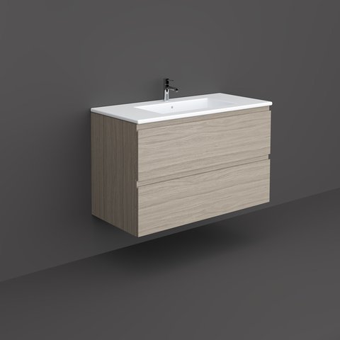 RAK JOYWH100EGY 100CM WALL HUNG VANITY UNIT GREY ELM