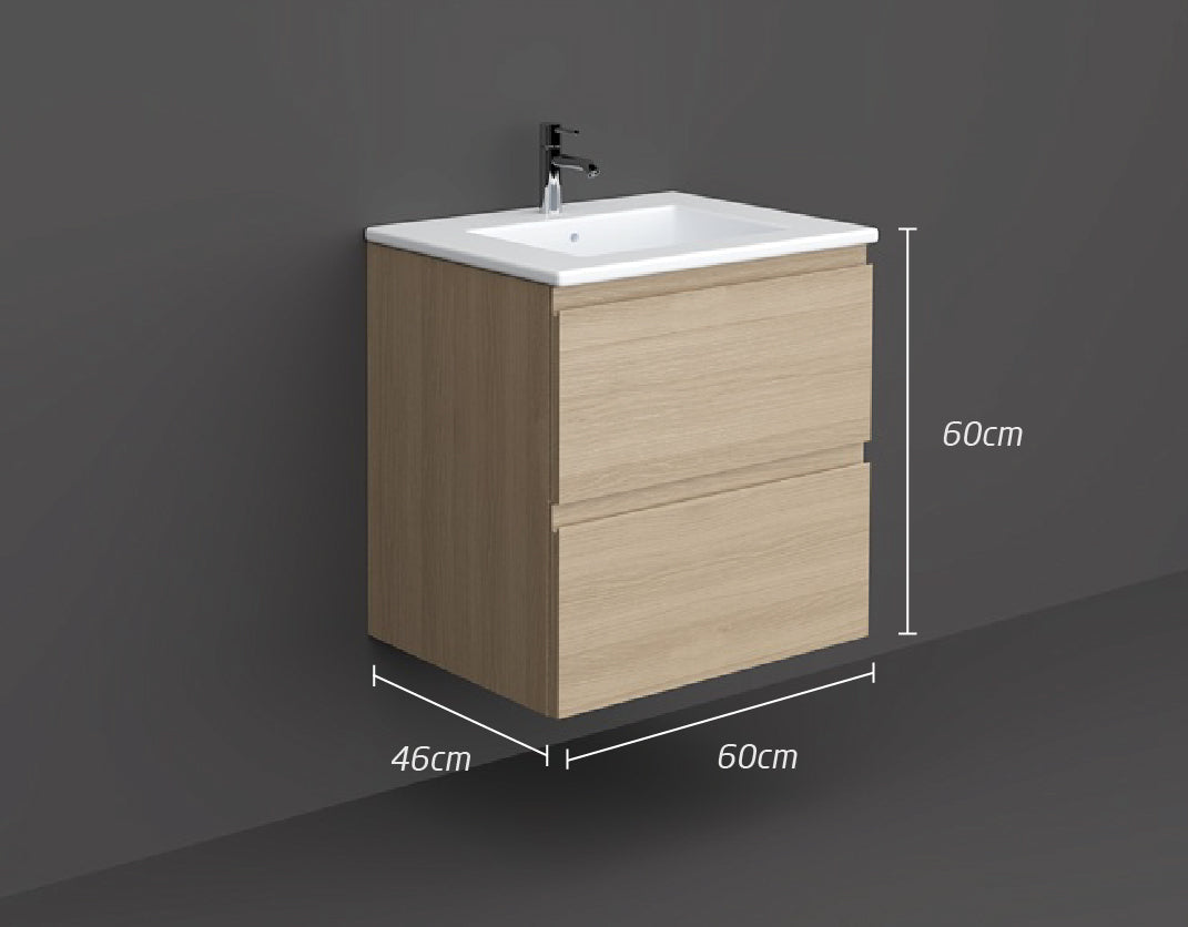 RAK JOYWH060SOK 60CM WALL HUNG VANITY UNIT SCANDI OAK