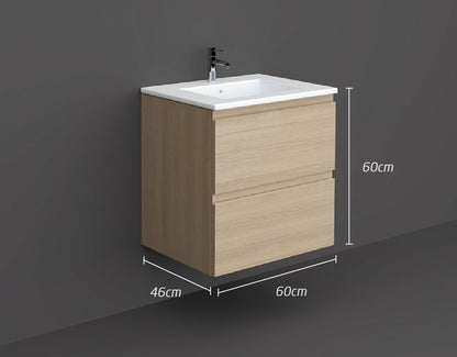 RAK JOYWH060SOK 60CM WALL HUNG VANITY UNIT SCANDI OAK