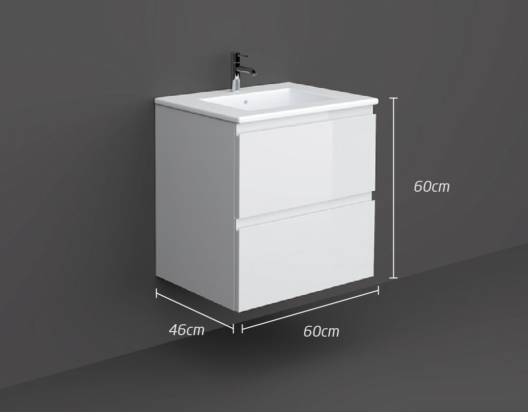 RAK JOYWH060PWH 60CM WALL HUNG VANITY UNIT WHITE