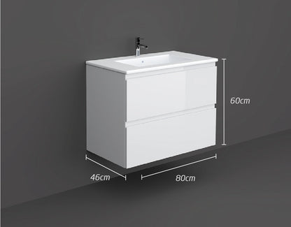 RAK JOYWH080PWH 80CM WALL HUNG VANITY UNIT WHITE