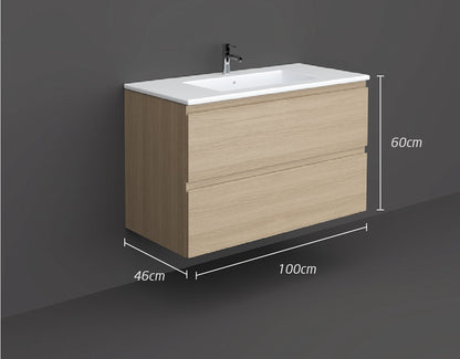 RAK JOYWH100SOK 100CM WALL HUNG VANITY UNIT SCANDI OAK