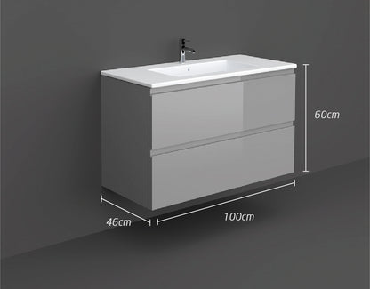 RAK JOYWH100UGY 100CM WALL HUNG VANITY UNIT URBAN GREY