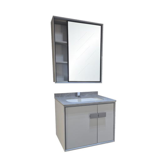 WALL HUNG U TOP CABINET WITH SINK AND MIRROR