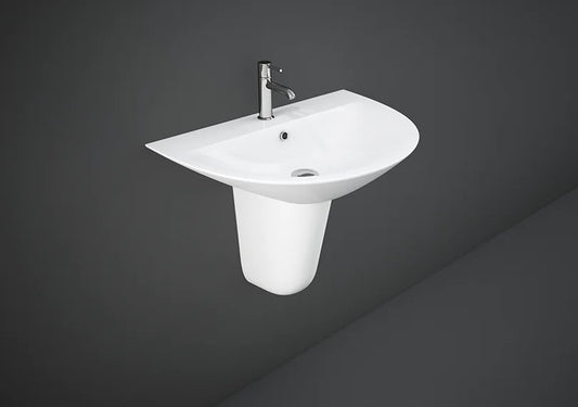 RAK MORNING 65CM HALF PEDESTAL WASH BASIN